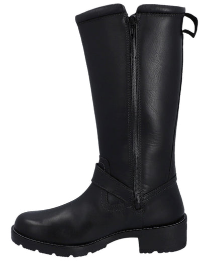 Black Coloured Hunter Womens Skye Waterproof Tall Boots on white background 
