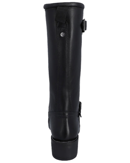 Black Coloured Hunter Womens Skye Waterproof Tall Boots on white background 