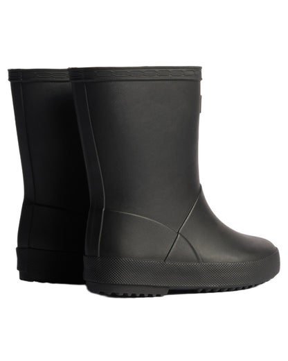 Black coloured Hunter Childrens First Insulated Boots on white background 