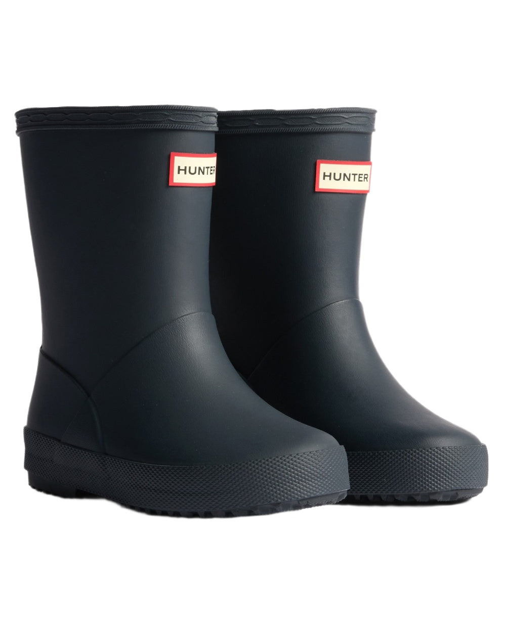 Hunter Navy coloured Hunter Childrens First Insulated Boots on white background 