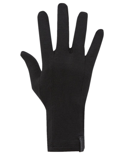 Black Coloured Icebreaker 200 Oasis Glove Liners on white background 