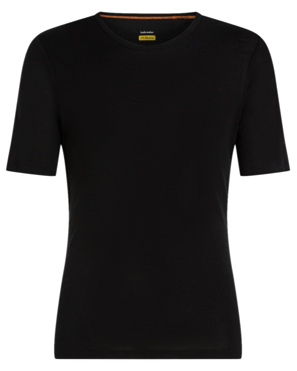 Black Coloured Icebreaker Mens 175 Everyday Thermal Top on white background 