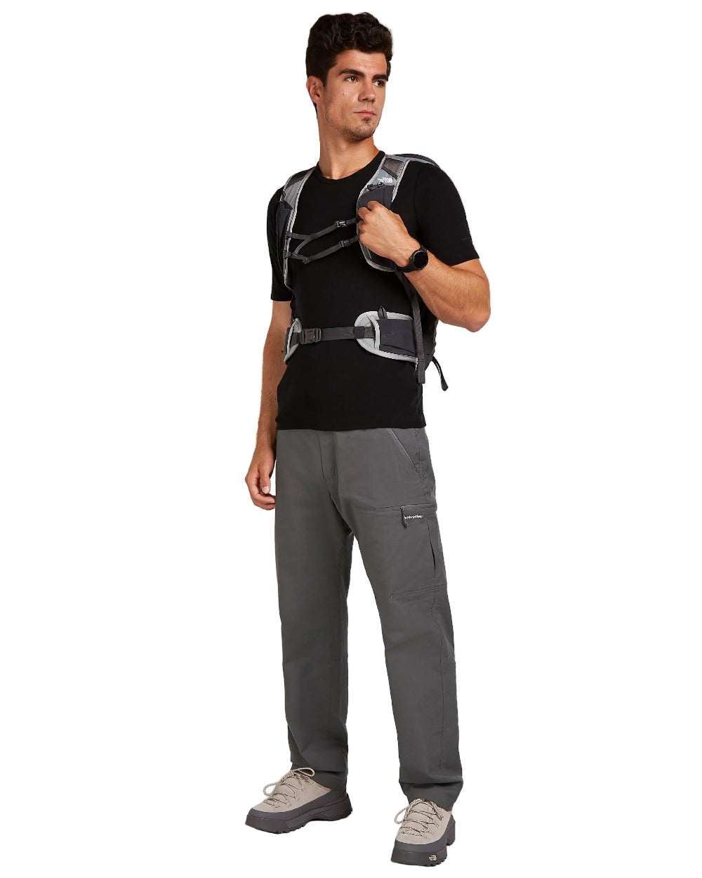 Black Coloured Icebreaker Mens 175 Everyday Thermal Top on white background 