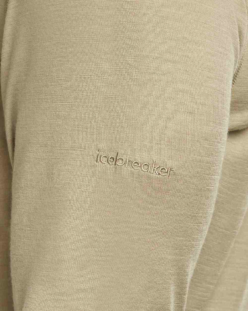 Flagstone Coloured Icebreaker Mens Merino 200 Oasis Crew Thermal Top on white background 