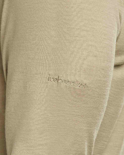 Flagstone Coloured Icebreaker Mens Merino 200 Oasis Crew Thermal Top on white background 
