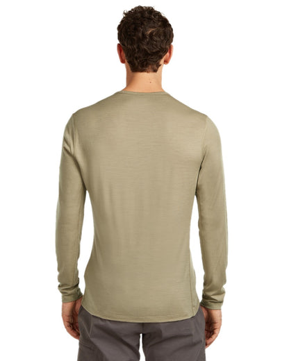 Flagstone Coloured Icebreaker Mens Merino 200 Oasis Crew Thermal Top on white background 