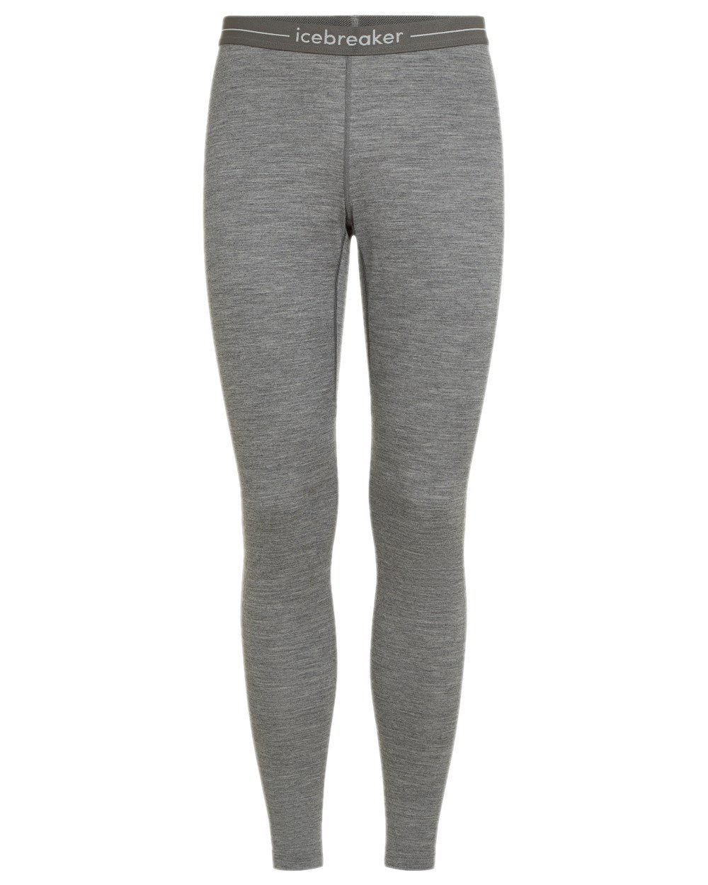 Gritstone Heather Coloured Icebreaker Mens Merino 200 Oasis Thermal Leggings on white background 