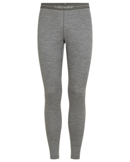 Gritstone Heather Coloured Icebreaker Mens Merino 200 Oasis Thermal Leggings on white background 