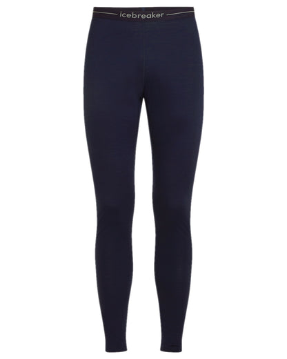 Midnight Navy Coloured Icebreaker Mens Merino 200 Oasis Thermal Leggings on white background 