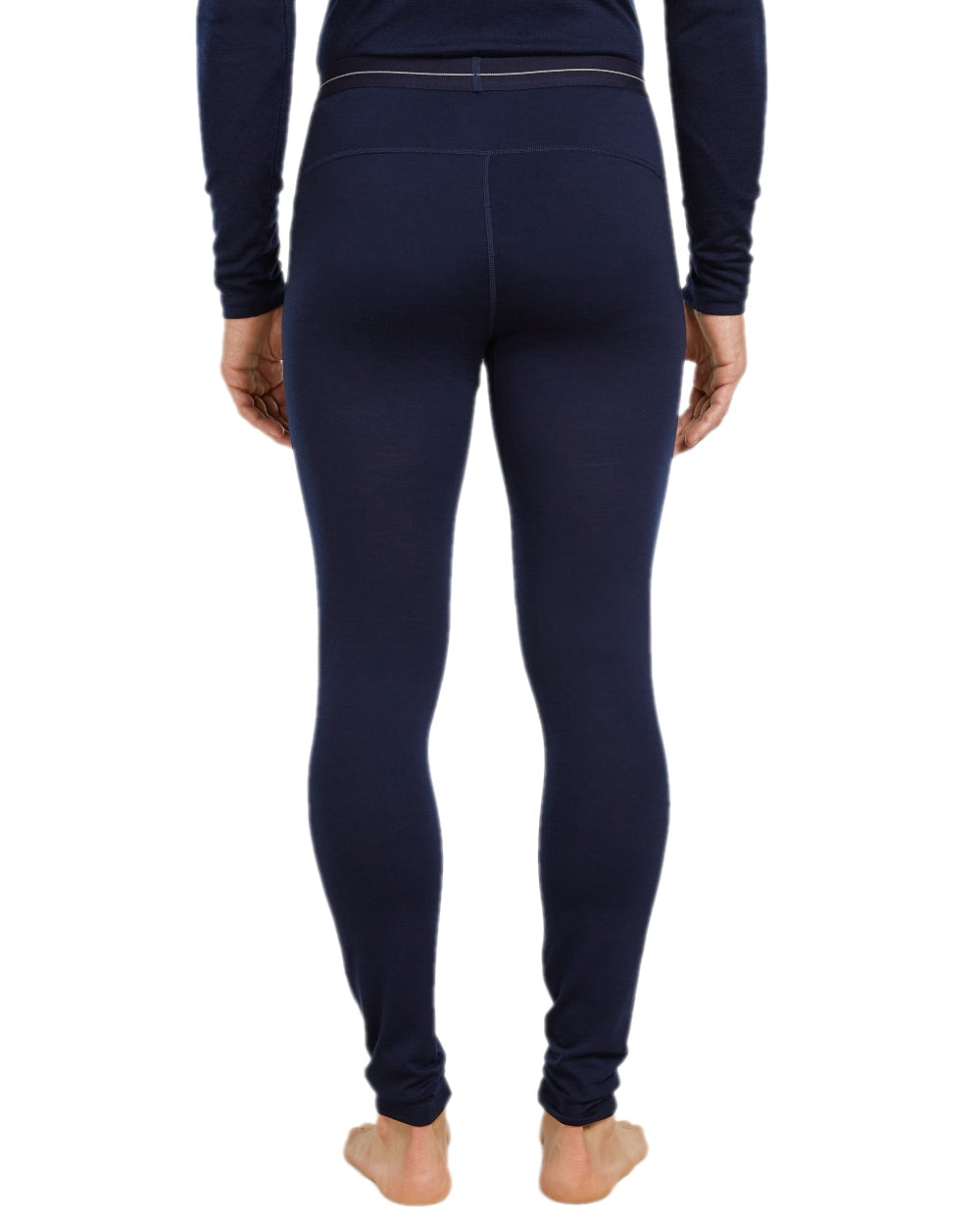 Midnight Navy Coloured Icebreaker Mens Merino 200 Oasis Thermal Leggings on white background 