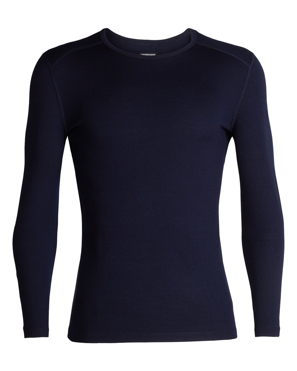 Midnight Navy Coloured Icebreaker Mens Merino 260 Tech Crewe Thermal Top on white background 