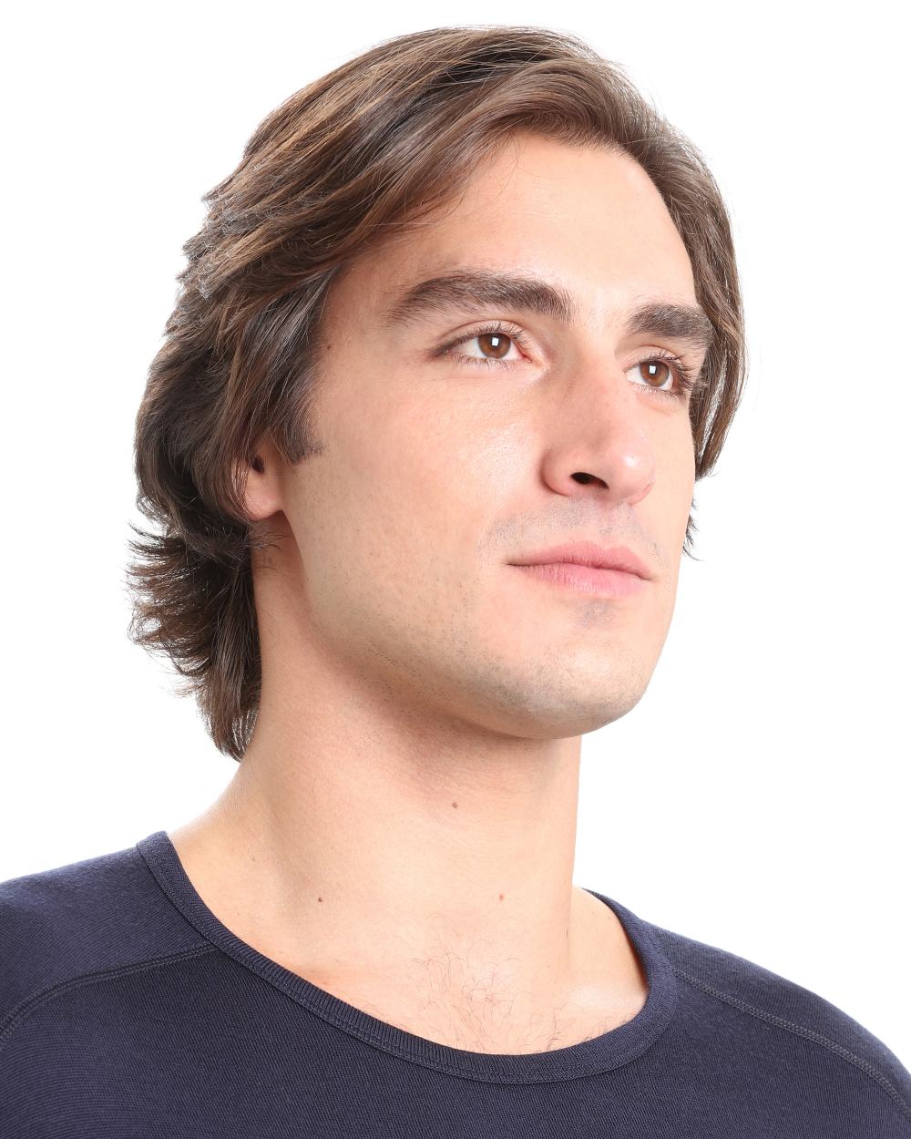 Midnight Navy Coloured Icebreaker Mens Merino 260 Tech Crewe Thermal Top on white background 