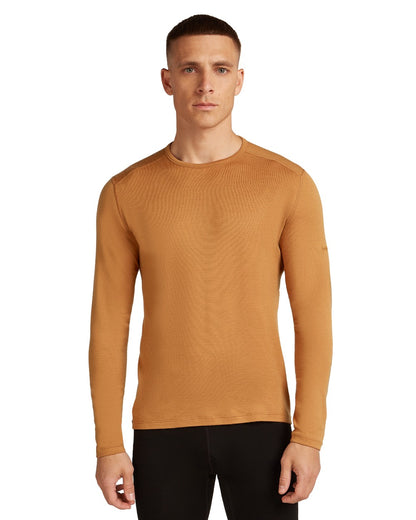 Trail Coloured Icebreaker Mens Merino 260 Tech Crewe Thermal Top on white background 