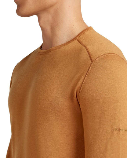 Trail Coloured Icebreaker Mens Merino 260 Tech Crewe Thermal Top on white background 
