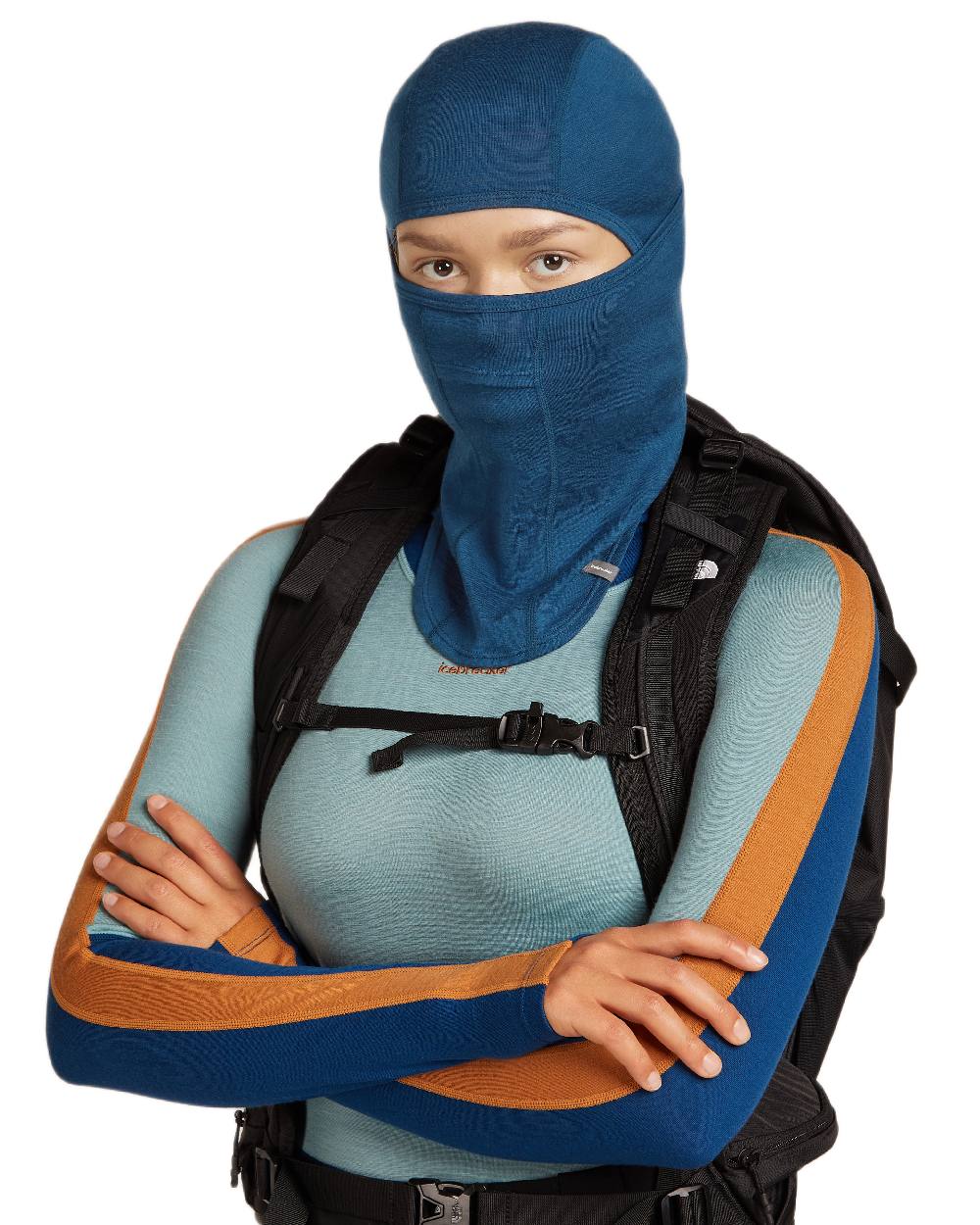 Atlantis Coloured Icebreaker Merino 200 Oasis Balaclava on white background 