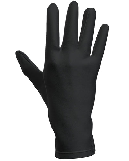 Black Coloured Icebreaker Unisex 260 Tech Gloves Liner on white background 