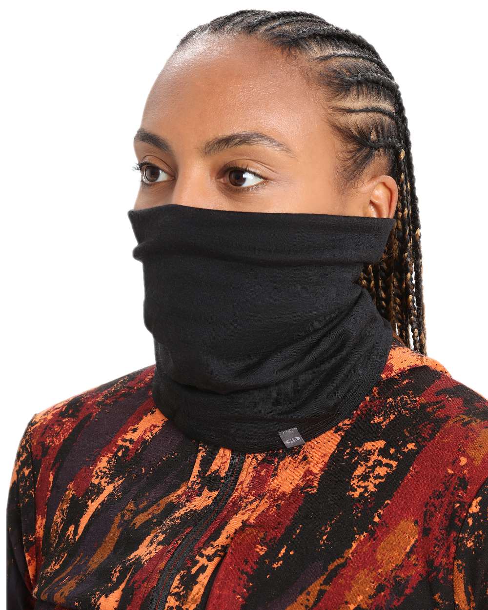 Black Coloured Icebreaker Unisex Merino 200 Flexi Chute on white background 