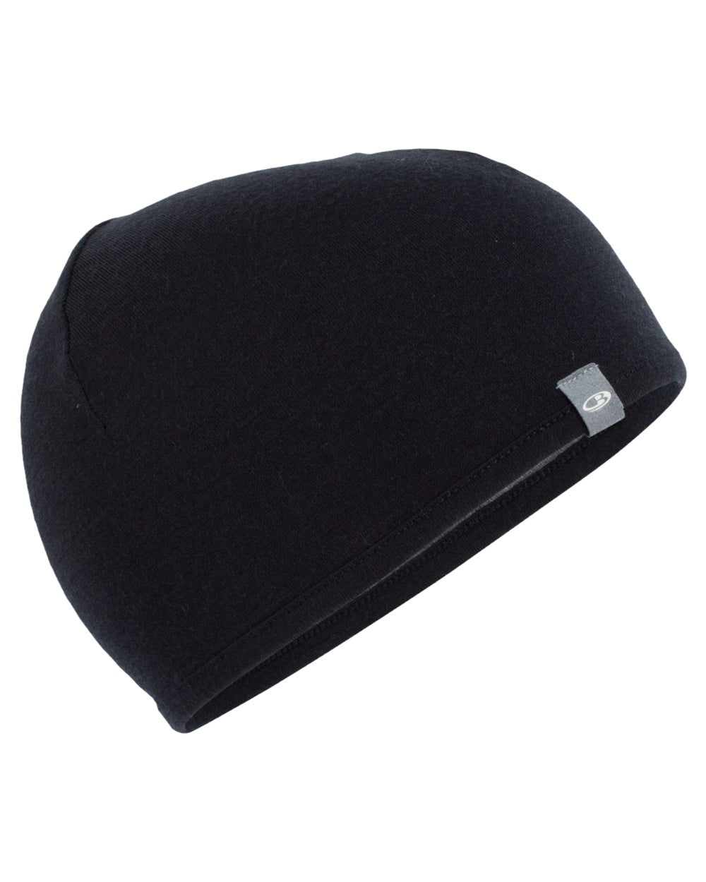 Black Gritstone Coloured Icebreaker Unisex Merino 200 Pocket Hat on white background 