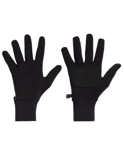 Black Coloured Icebreaker Unisex Merino Blend 360 Sierra Gloves on white background 