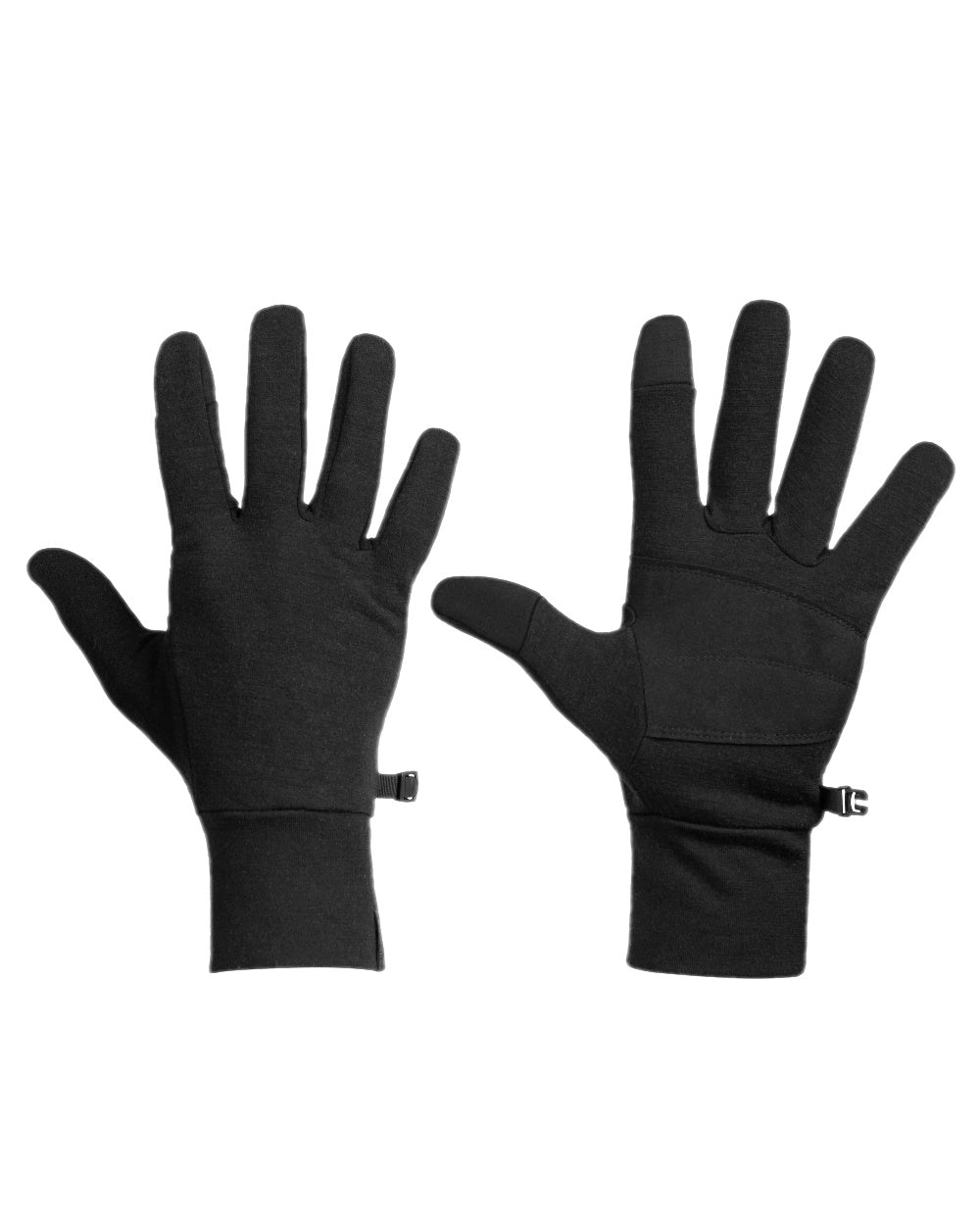 Black Coloured Icebreaker Unisex Merino Blend 360 Sierra Gloves on white background 