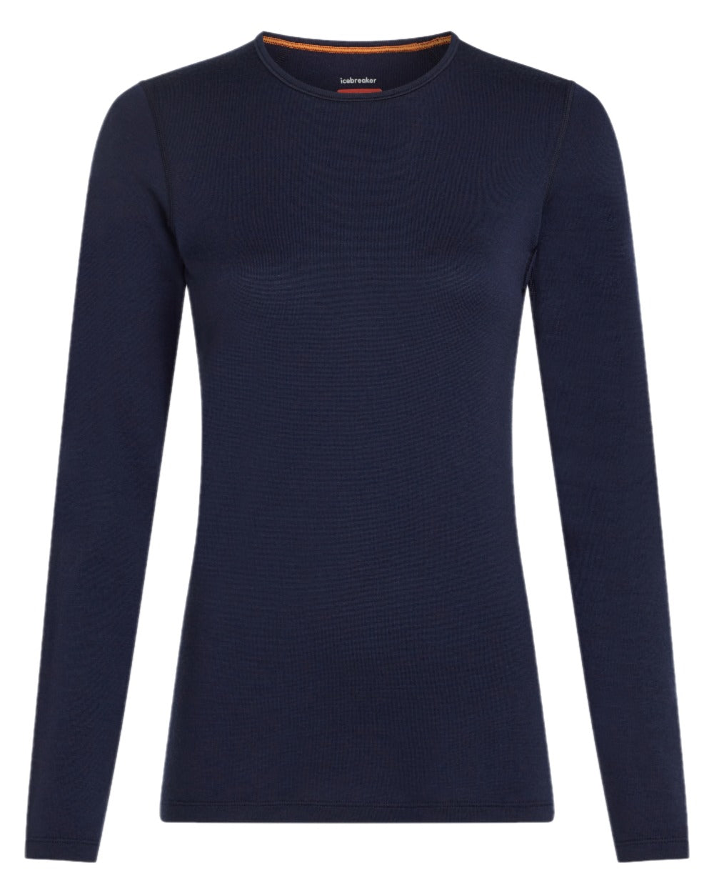 Midnight Navy Coloured Icebreaker Womens 260 Tech Crew Thermal Top on white background 