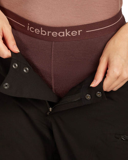 Java Coloured Icebreaker Womens Merino 200 Oasis Thermal Leggings on white background 