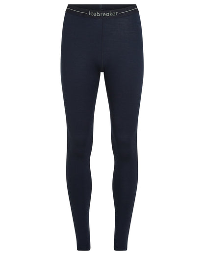 Midnight Navy Coloured Icebreaker Merino Womens 260 Tech Thermal Leggings on white background 