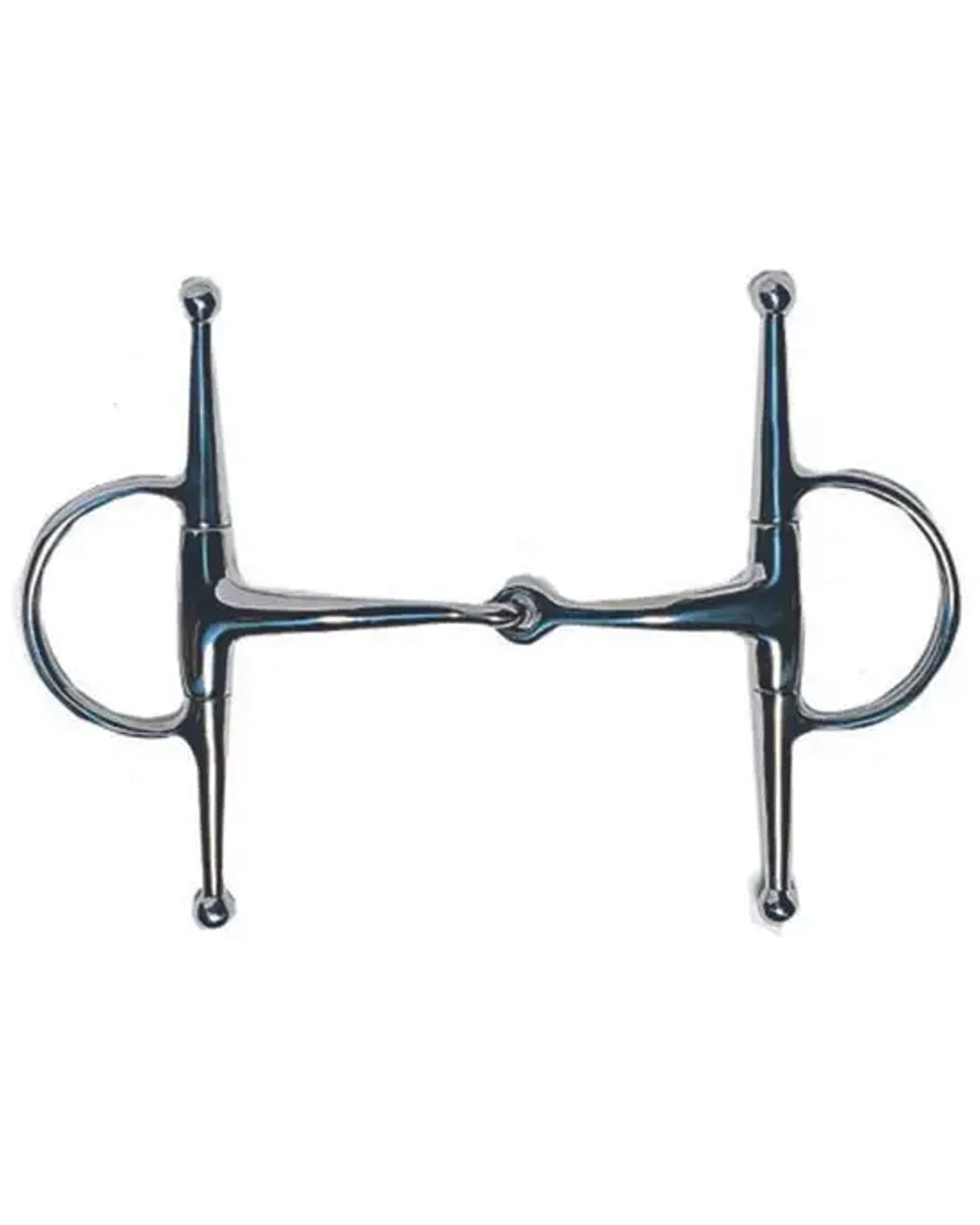 One Colour coloured JP Korsteel Stainless Steel Jointed Full Cheek Snaffle Bit II on white background 