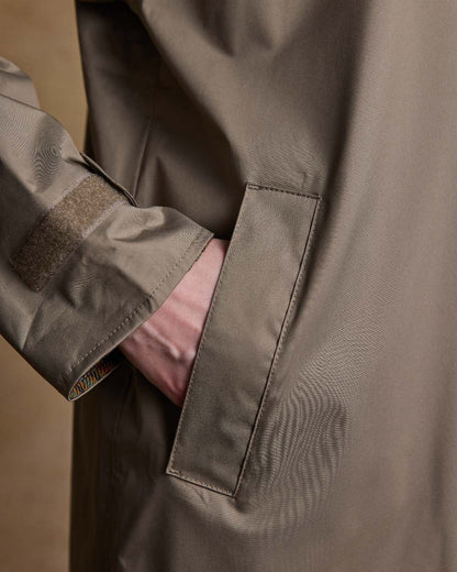 Chinchilla Coloured Jack Murphy Cotswold Ladies Waterproof 3/4 Coat on indoor background 