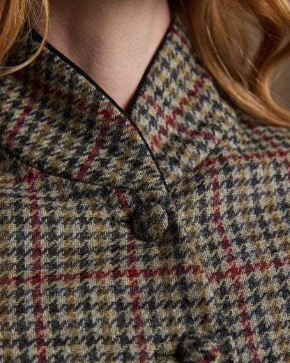 Hacking Check Coloured Jack Murphy Nicole Ladies Tweed Jacket on indoor background 