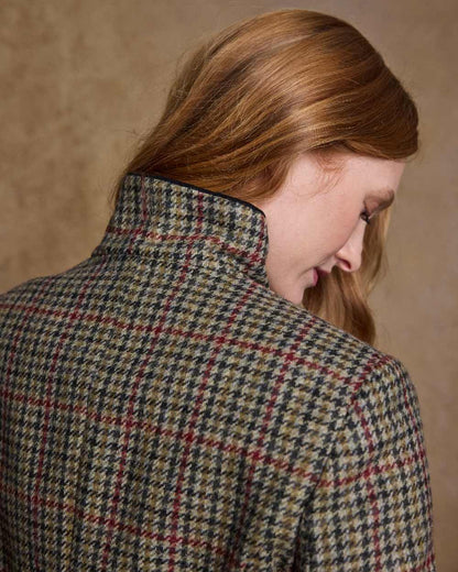 Hacking Check Coloured Jack Murphy Nicole Ladies Tweed Jacket on indoor background 