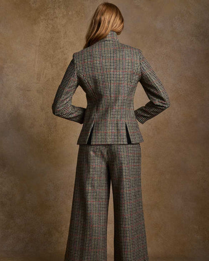 Hacking Check Coloured Jack Murphy Nicole Ladies Tweed Jacket on indoor background 