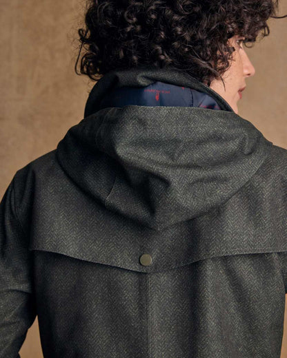 Green Fields Coloured Jack Murphy Womens Hannah Waterproof Coat on indoor background 