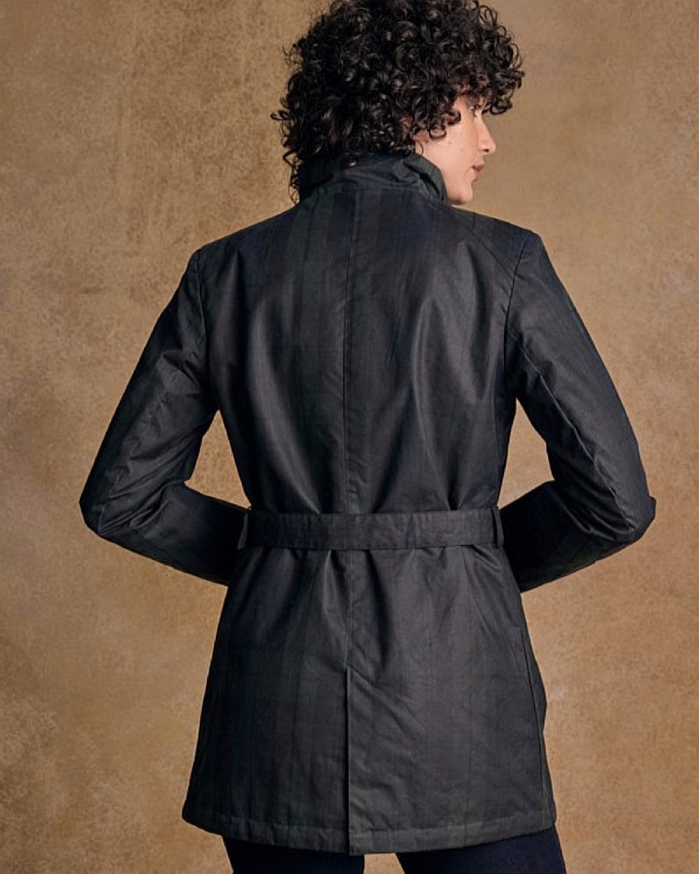 Blackwatch Coloured Jack Murphy Womens Orla Wax Jacket on indoor background 