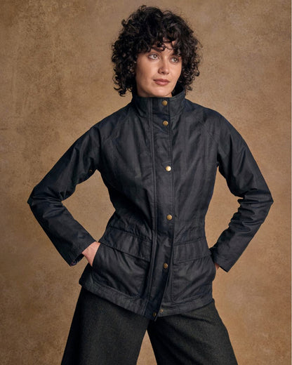 Blackwatch Coloured Jack Murphy Womens Sally Wax Jacket on indoor background 