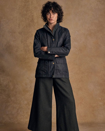 Blackwatch Coloured Jack Murphy Womens Sally Wax Jacket on indoor background 