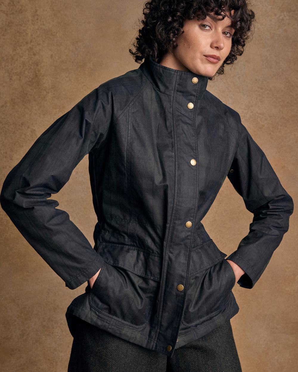 Blackwatch Coloured Jack Murphy Womens Sally Wax Jacket on indoor background 