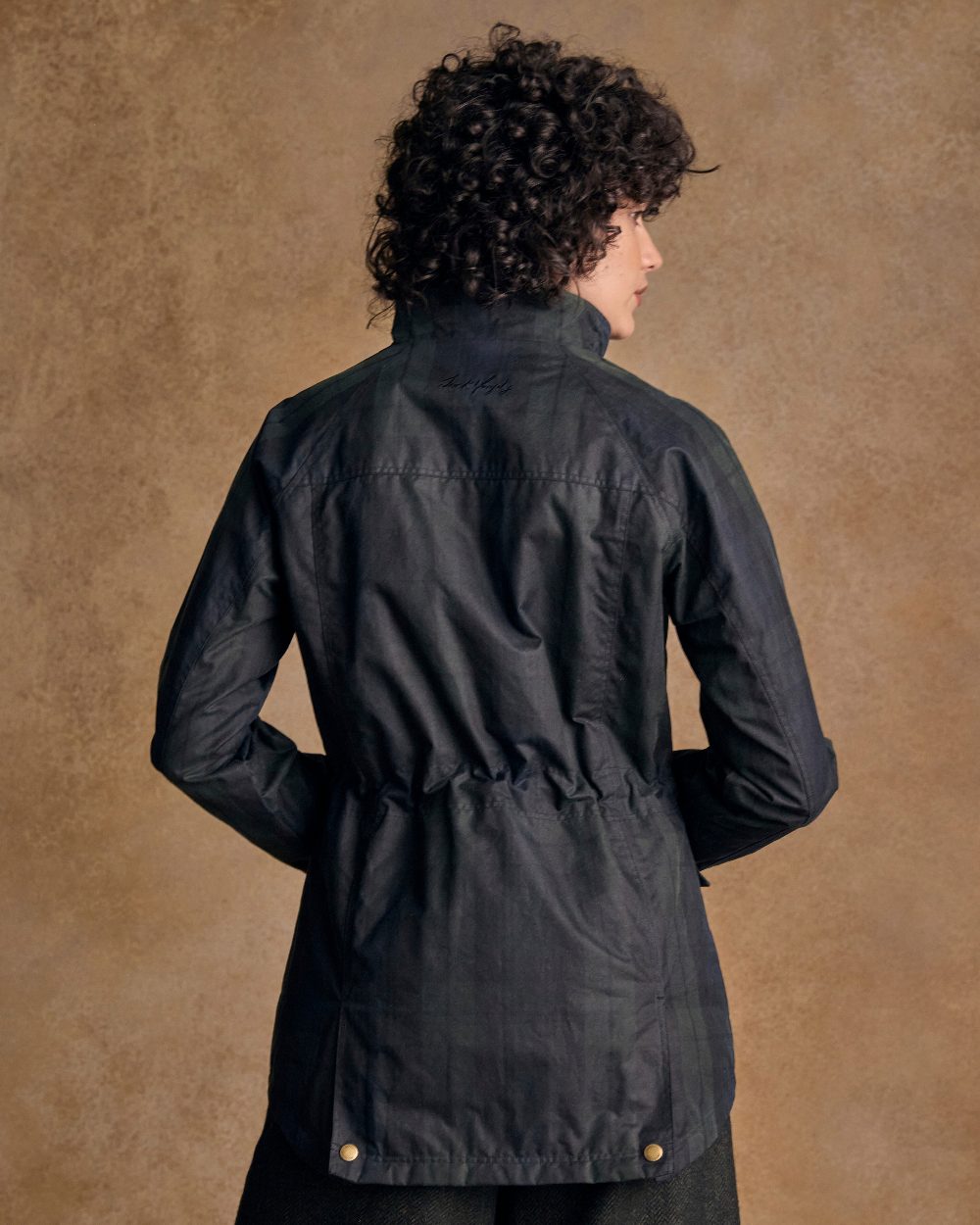 Blackwatch Coloured Jack Murphy Womens Sally Wax Jacket on indoor background 