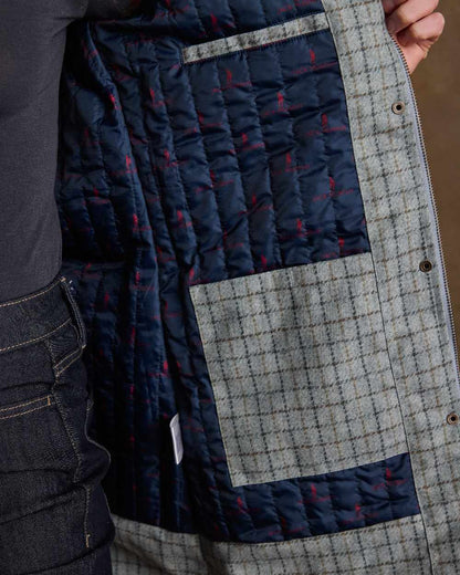 Digital Print Jade Check Coloured Jack Murphy Womens Sophia Waterproof Jacket on indoor background 