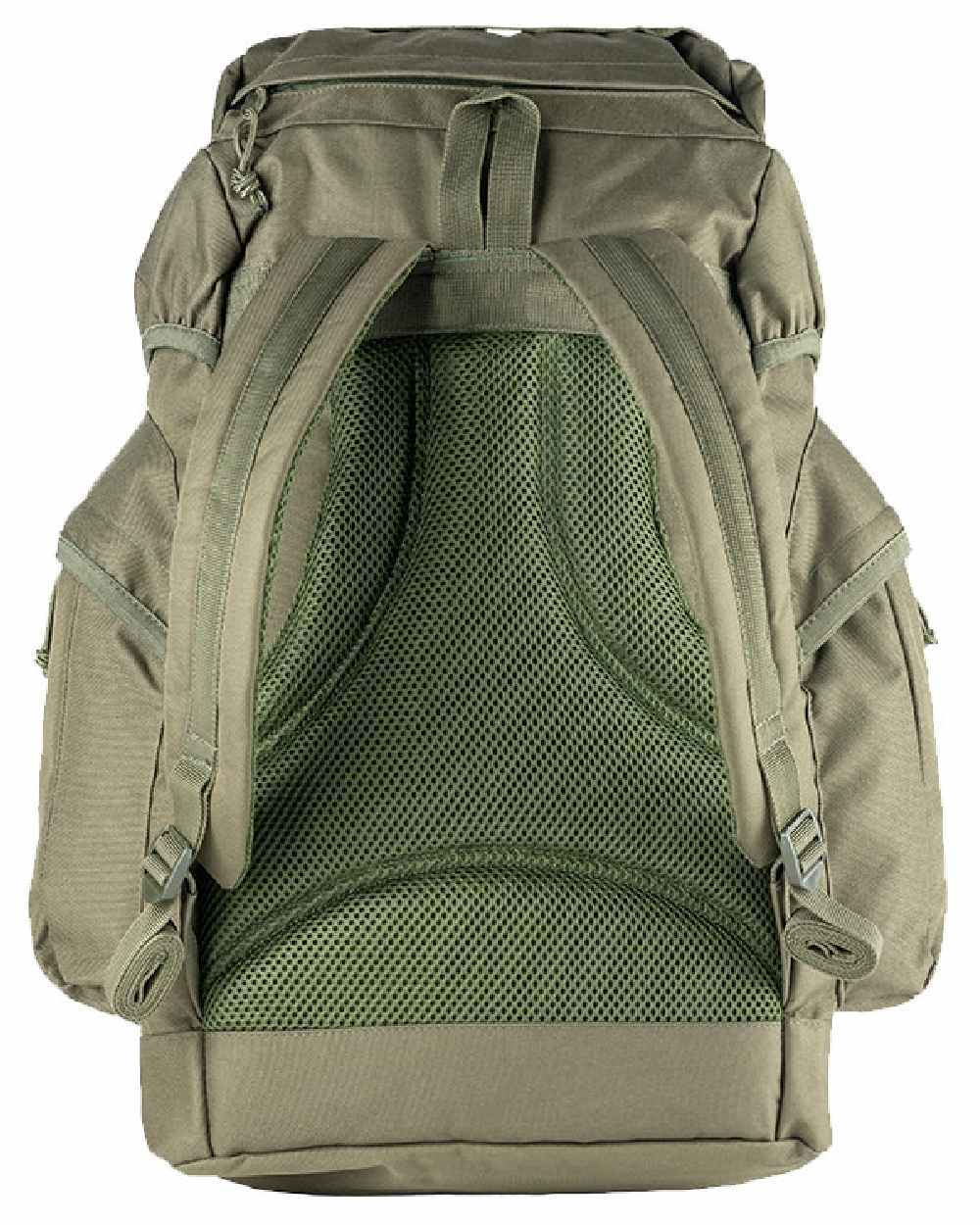 Green coloured Jack Pyke 25L Rucksack on white background 