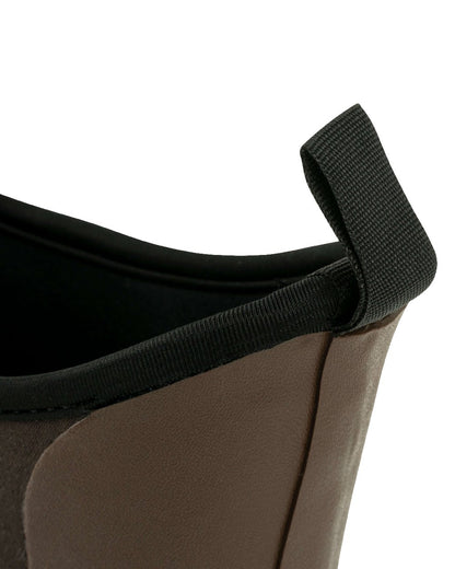 Brown coloured Jack Pyke Ankle Wellington Boots on white background 