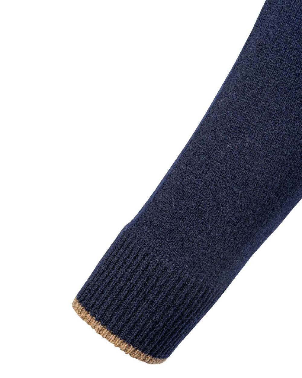 Navy coloured Jack Pyke Ashcombe 100% Lambswool V-Neck on white background 