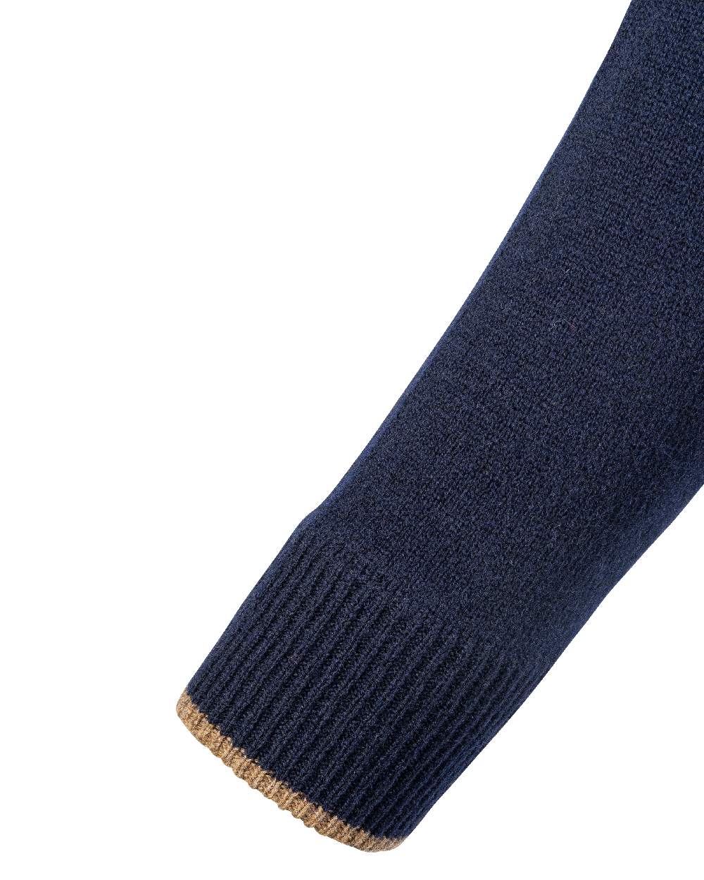 Navy coloured Jack Pyke Ashcombe Lambswool Zip Knit Pullover on white background 