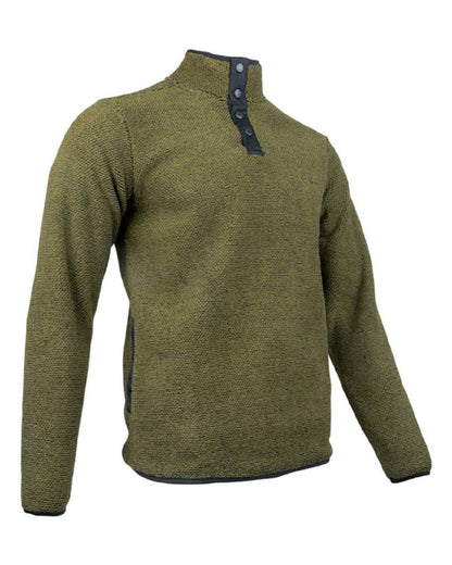 Green coloured Jack Pyke Ashdown Fleece Top on white background 