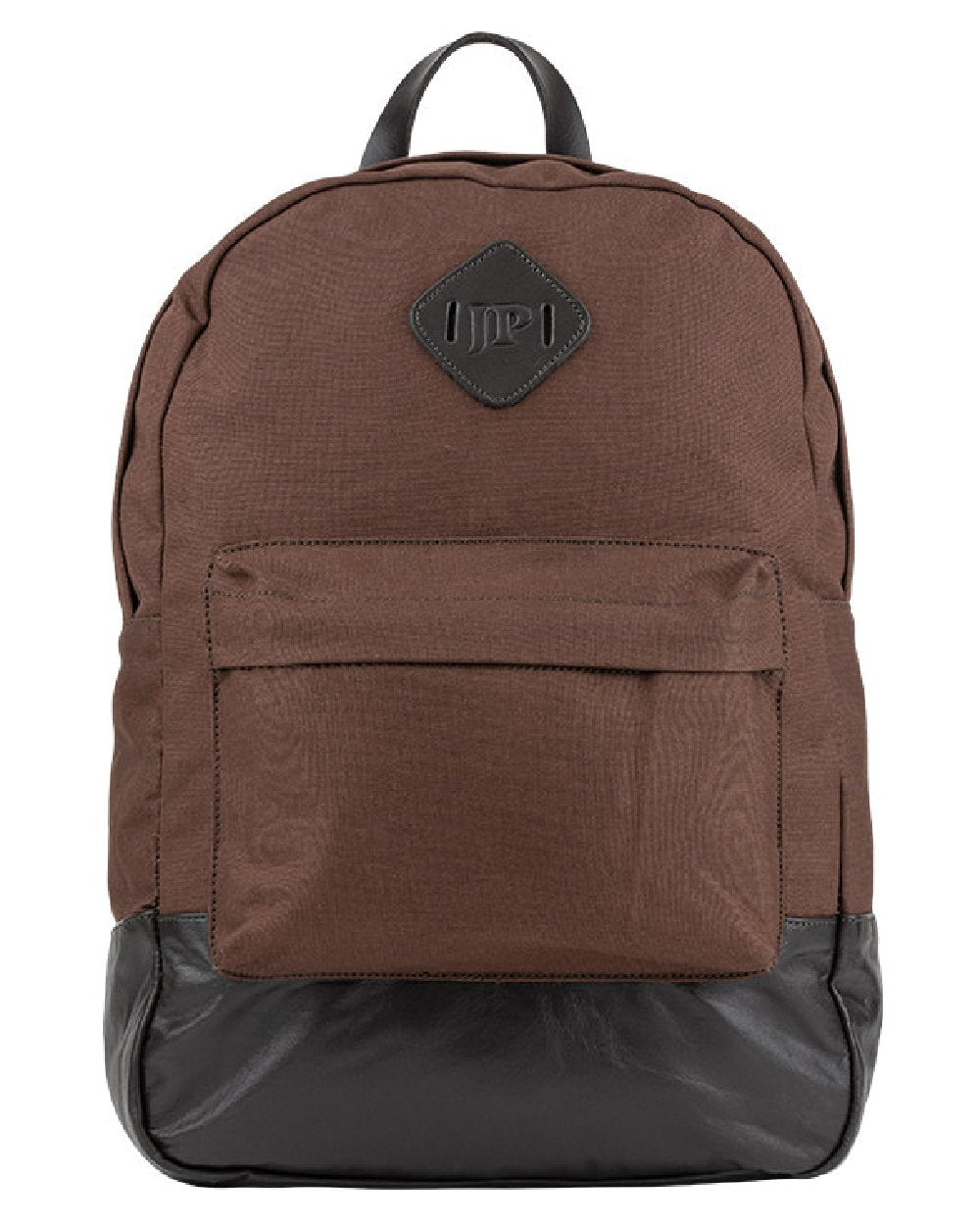 Brown coloured Jack Pyke Canvas Back Pack on white background 