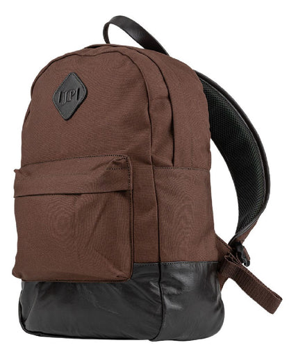 Brown coloured Jack Pyke Canvas Back Pack on white background 