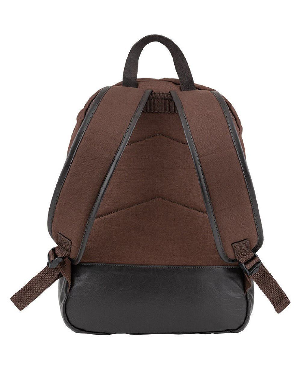 Brown coloured Jack Pyke Canvas Back Pack on white background 