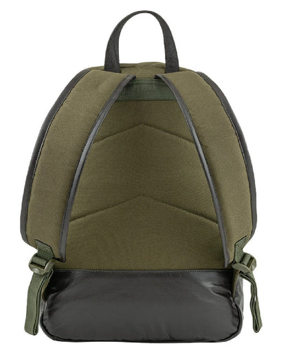 Green coloured Jack Pyke Canvas Back Pack on white background 