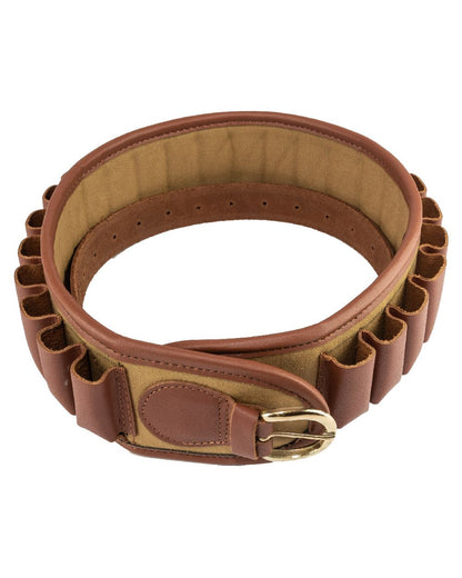 Fawn coloured Jack Pyke Canvas Cartridge Belt on white background 