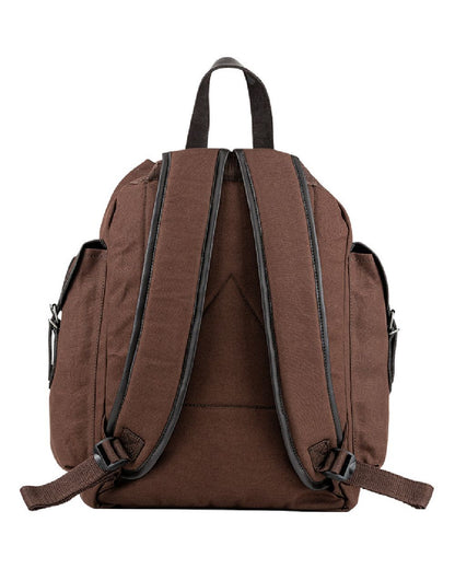 Brown coloured Jack Pyke Canvas Day Pack on white background 